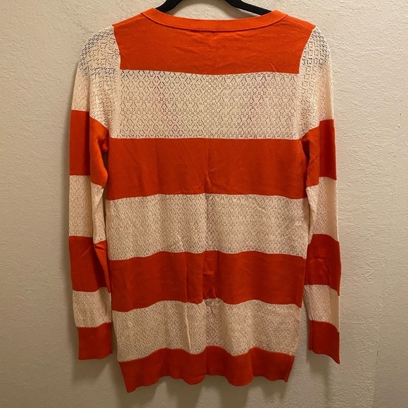 Anthropologie Little Yellow Bird Striped Crochet Cardigan Size M New W/O Tag - Picture 8 of 9